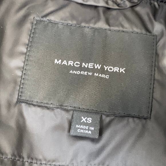 MARC NEW YORK Black Eleanor Mock Neck Full-Zip Faux-Fur Hooded Quilted Jacket - Picture 11 of 13